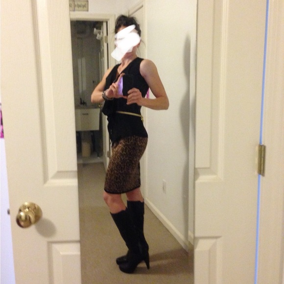 Cache leopard double zip skirt - Picture 8 of 10